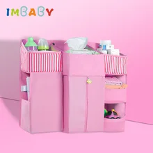 IMBABY комплект детской кроватки, подвесная сумка для хранения, многофункциональная сумка для новорожденных, прикроватная кроватка, органайзер, подгузники с карманами для детского постельного белья