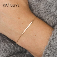 Tardoo тонкие длинные Stick Браслеты 925 пробы серебро Геометрия браслет для Для женщин Fine Jewelry простой звено цепи Браслеты
