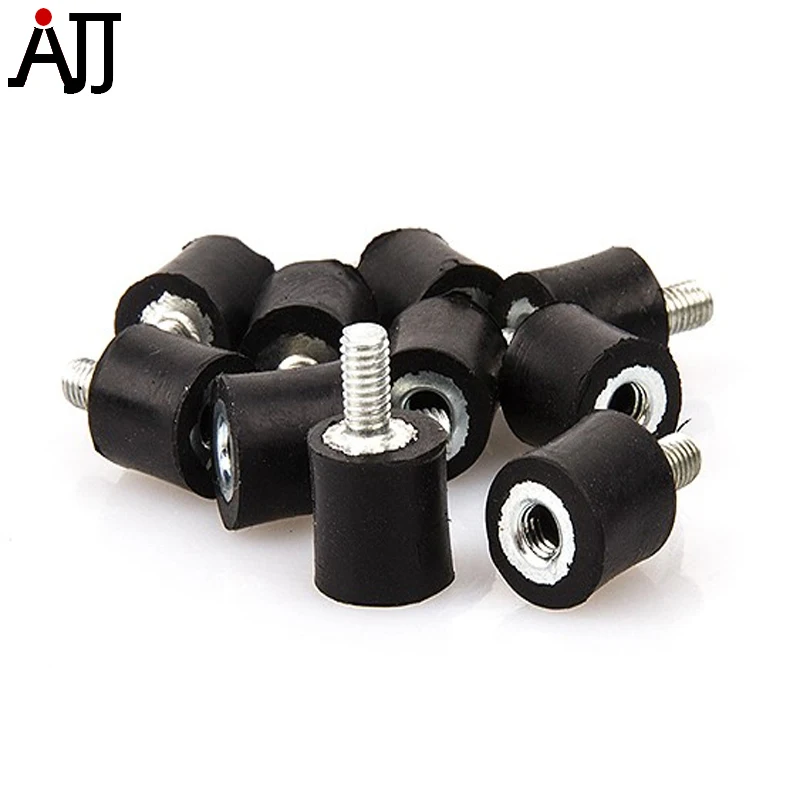 

10Pcs/lot M3 Vibration Bobbins 8x8mm Silicone Based Male Female Black for RC Multirotor Anti-vibration Shock DM388