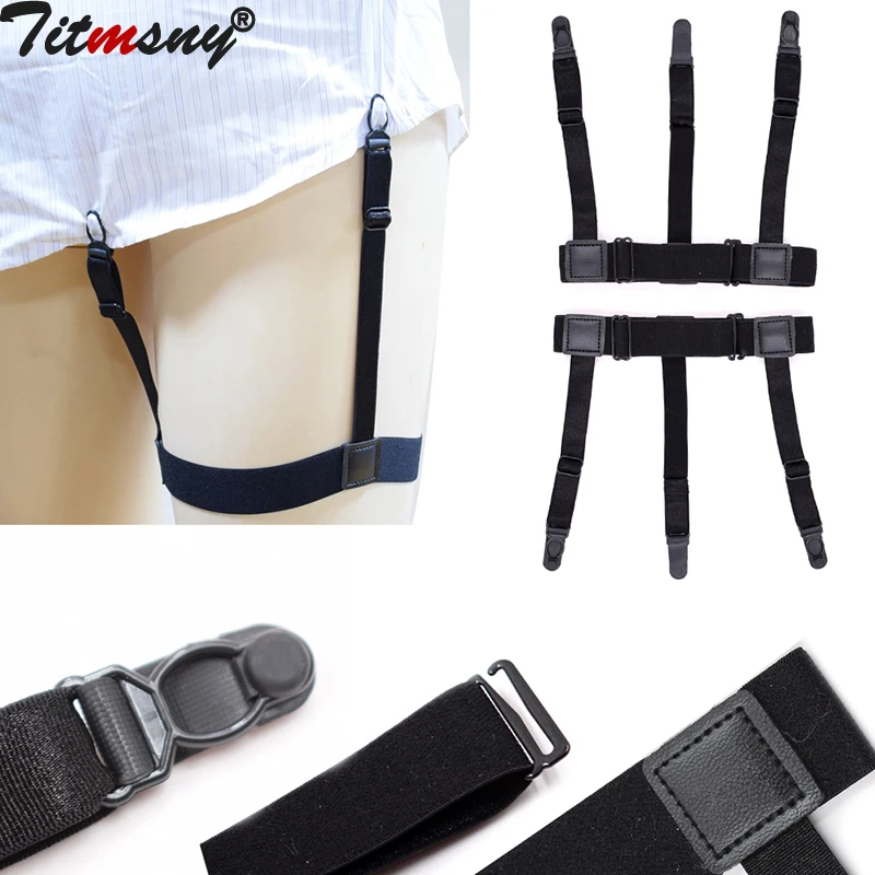 Titmsny Men Women Shirt Stays Garters Suspenders Braces Adjustable