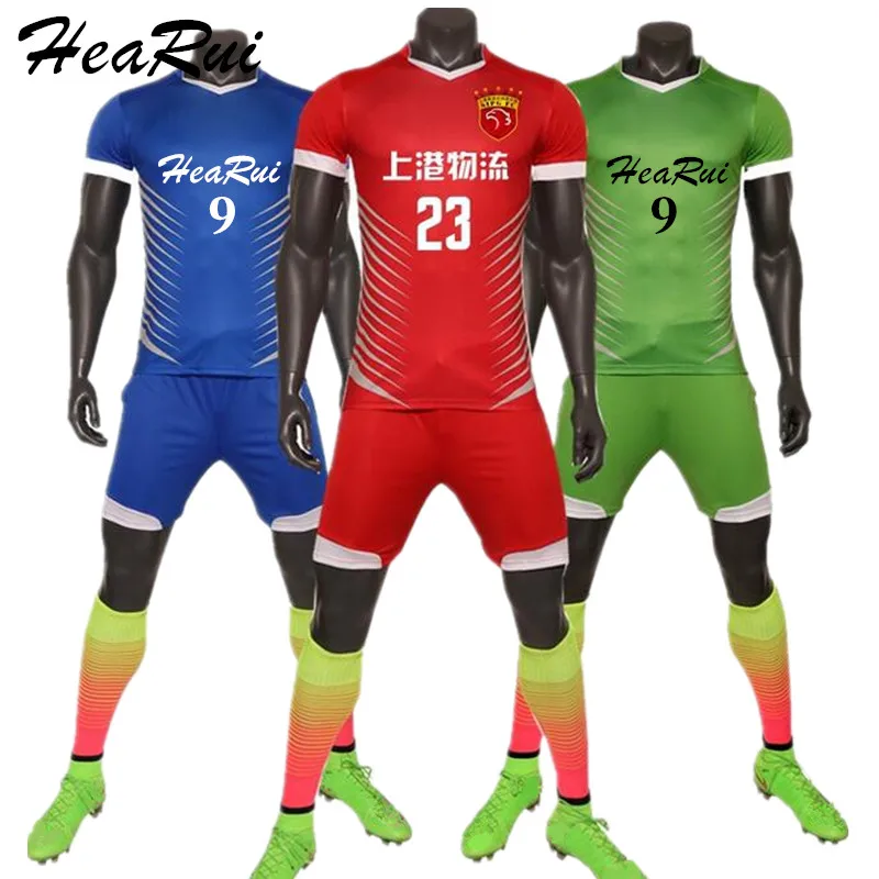 Hearui Men 17/18 Customized Football Jersey Set Men Soccer Jersey