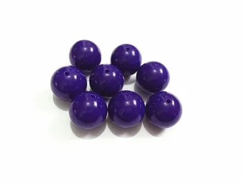 

New Color ! 20mm 105pcs/lot New Dark-Royalblue Chunky Gumball Bubblegum Acrylic Solid Beads For Kids Necklace Making