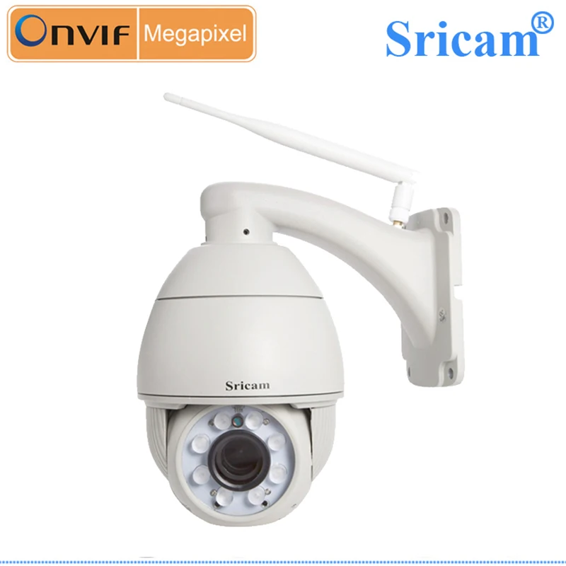  Sricam Wireless WIFI P2P HD 720P PTZ Zoom Outdoor Waterproof IR Dome IP Camera 5X Zoom Support 128GB SD Card 