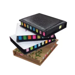 Новая модная кожаная коробка memo pad DIY милые Kawaii цветные бумажные стикеры для заметок стикер креативный подарок новинки
