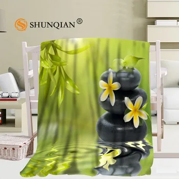 

Custom zen stone Blanket Coral Blankets Travel Sofa Falafel Blankets For Bed Soft Fluffy Warm 56x80inch 50X60inch 40X50inch