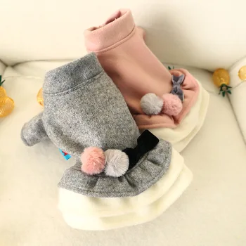 

Cute Two-Color Ball Winter Small Dog Puppy Princess Dress Pet Cat Tutu Skirt Dog Puppy Jacket Coat Chihuahua Dog Hoodie Clothes