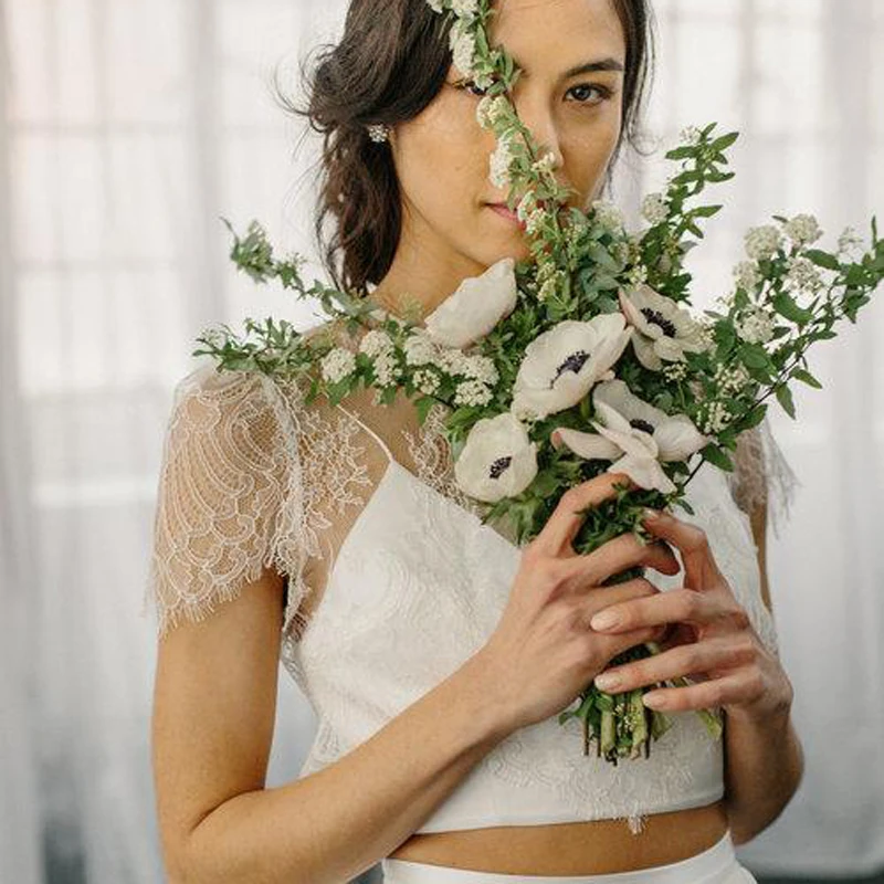 Aliexpress.com : Buy Elegant Sheer Lace Bridal Wraps Women