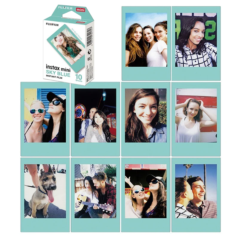 Fujifilm Instax Mini Небесно голубой Instant 50 пленка для Fuji Mini 7 s 8+ 9 25 s 70 90 300 SP-1 2 принтера