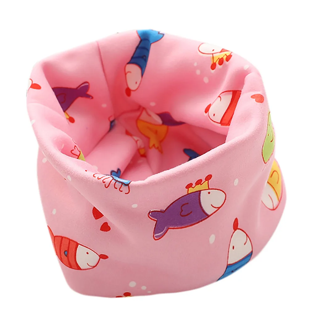 

TELOTUNY baby soft winter Scarf Autumn Winter Boys Girls Baby Cartoon Print Scarf Cotton O Ring Neck Scarves Z1205