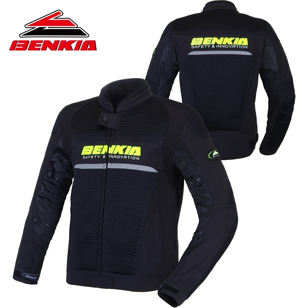 

BENKIA Summer Motorcycle Jcaket Men Racing Clothes Spring and Autumn Mesh Breathable Riding Anti Wrestling Clothes JW-56