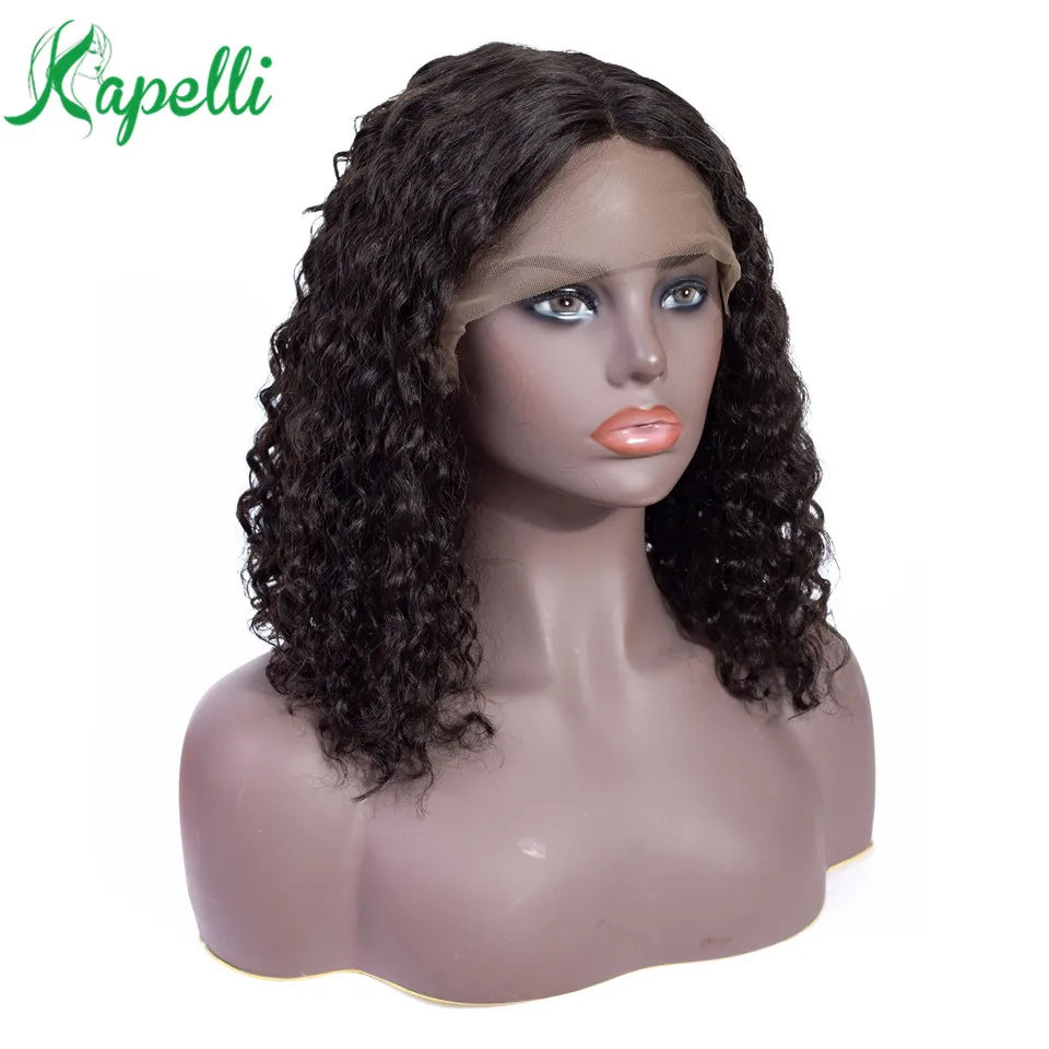 

Kapelli 11x5 Short Lace Front Human Hair Wigs Curly Bob Wig For Black Women Natural Color Brazilian Remy Hair Lace Wig
