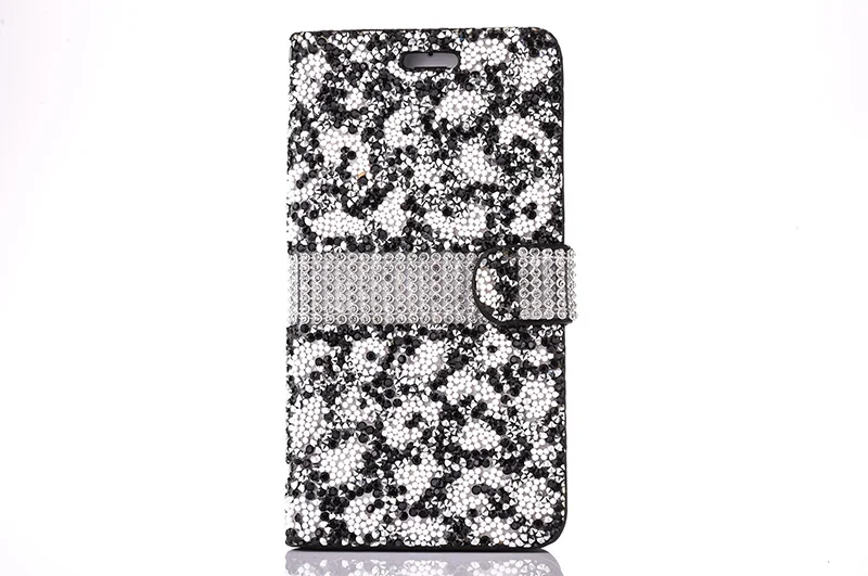 Leopard diamond rhinestone leather case iphone 6 6s 7 8 plus (6)