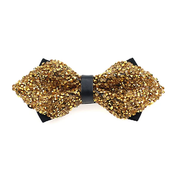 HUISHI мужские роскошные алмазные золотые галстуки-бабочки с кристаллами, драгоценные галстуки-бабочки, модные аксессуары для свадебной вечеринки, банкетный мужской галстук Gravatas - Цвет: H 38
