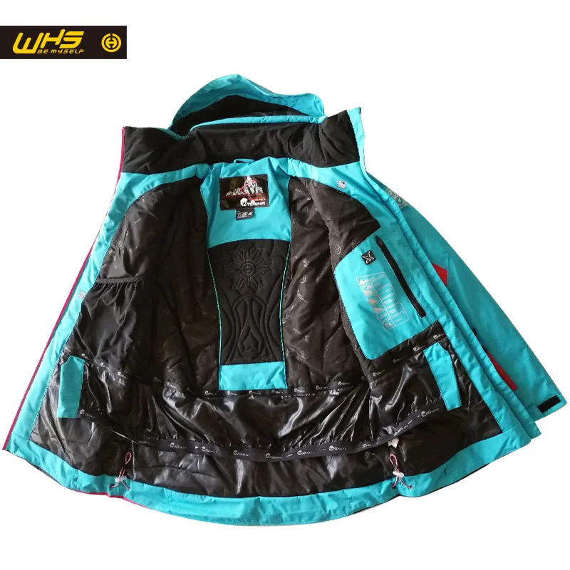 WHS 2018 mujeres esquí Chaquetas marca al aire libre a prueba de viento del esquí mujer nieve chaqueta transpirable snowboard de las señoras abrigos