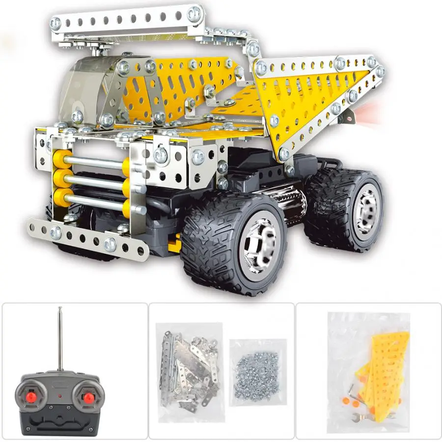 DIY Детская Сборная модель меаллическая сборка игрушка пульт дистанционного управления автомобиль подарок(816C-3 - Цвет: 816C-5
