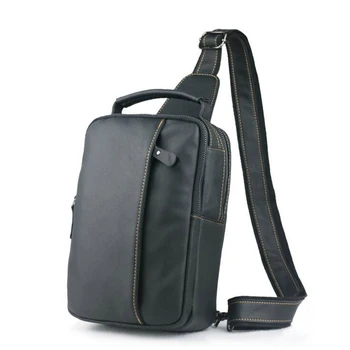 

071717 new hot man leather shoulder bag male chest bag