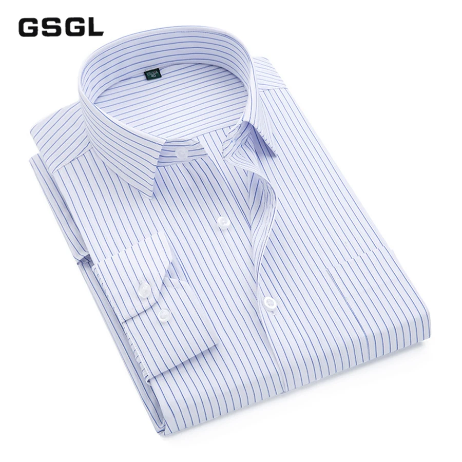 

New Striped Men Shirt Male Dress Shirts Men's Fashion Casual Long Sleeve Business Formal Shirt Formal camisa social