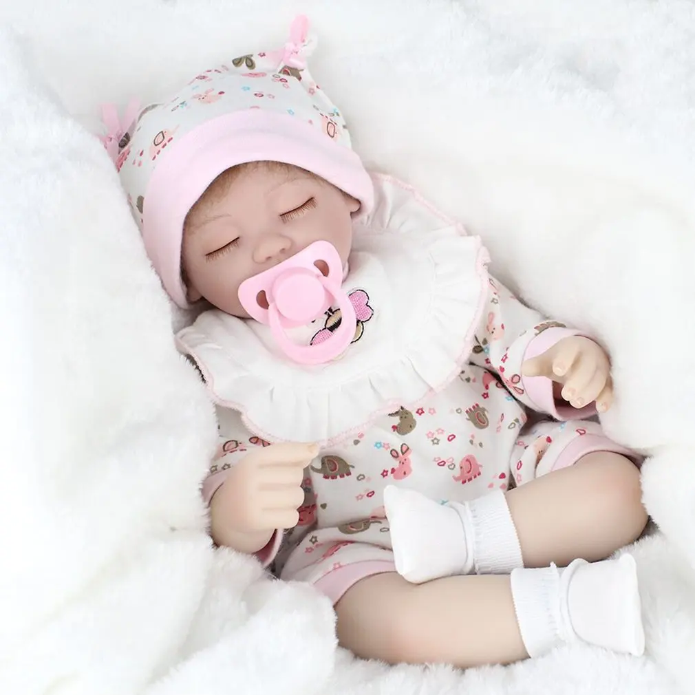 

OCDAY 22 inches New Simulation Realistic Reborn Baby Dolls Soft Silicone Sleeping Girl Dolls Lifelike Doll Girls Gift Baby Toys