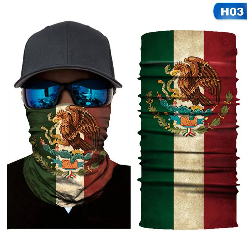 3D бесшовная Балаклава флаг изображения шарфы Бандана для активного отдыха и охоты Пешие прогулки многофункциональная повязка на голову