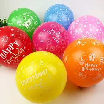 

12inch Latex Multicolor Happy Birthday Balloons Party Balloon Inflatable Air Ball DIY Party Decoration Globos Baloons 50pcs
