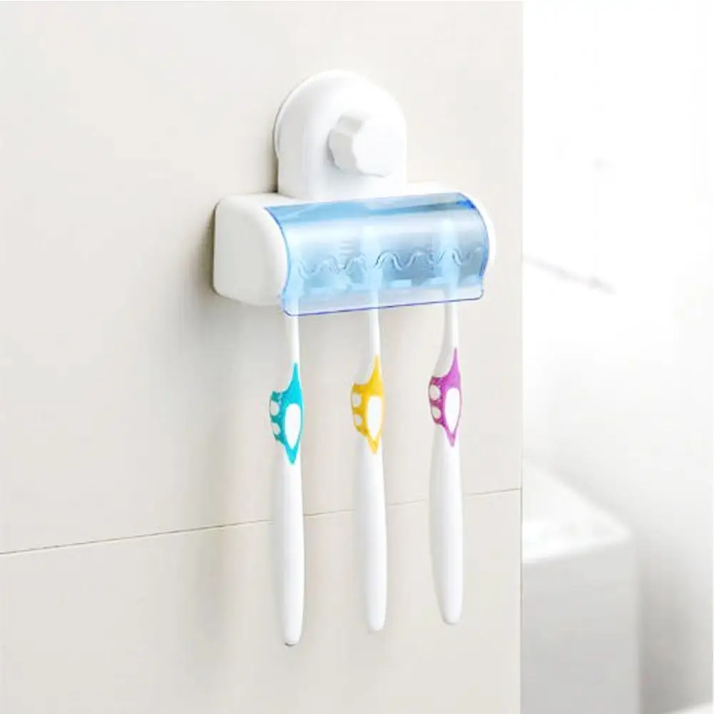New Plastic Dust proof Toothbrush Holder Bathroom Kitchen Family