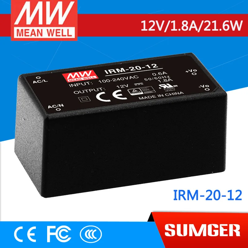 [CB]MEAN WELL original IRM 20 12 12Pcs 12V 1.8A meanwell IRM 20 12V 21 ...