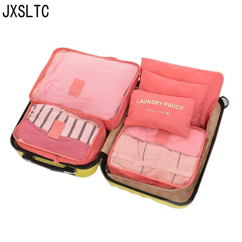 6 шт. дорожные сумки для хранения одежды|cube travel bag|packing cubes travelnylon packing cube |