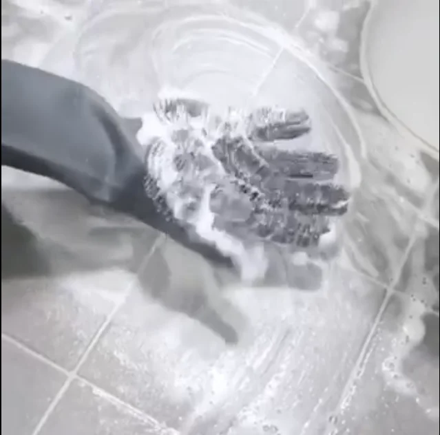 40% пищевые силиконовые многоцелевые перчатки для мытья посуды для ленивых, толстые, прочные, удобные, скрабы, чистящие инструменты для дома