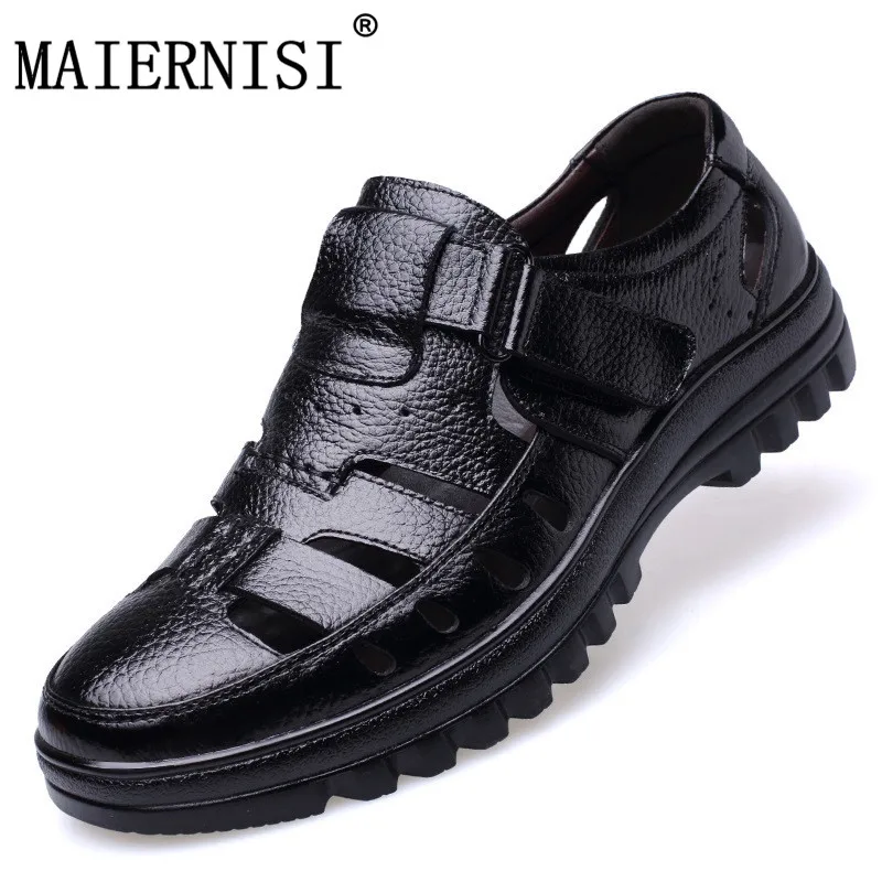 

size 38-44 men summer style shoes Classic style Retro Gladiator Cool men sandals Fretwork Breathable Fisherman Shoes Black Brown