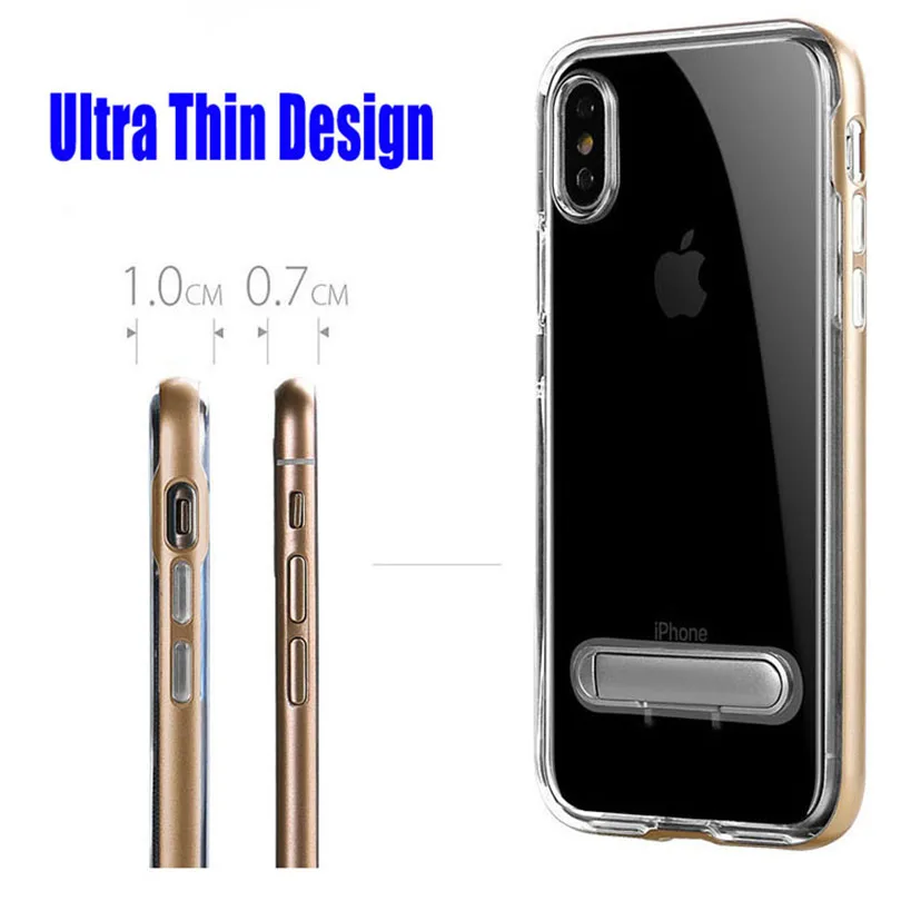 Чехол для IPhone X XS Max XR 8 7 6 Plus 5S SE нео Гибридный ультратонкий прозрачный чехол из ТПУ