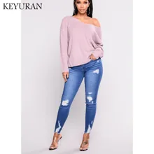 Горячая Распродажа, брюки-скинни с завышенной талией женские джинсы брюки Винтаж штаны-карандаш с отверстиями повседневные штаны для женщины и для мамы, рваные, Стретч джинсы