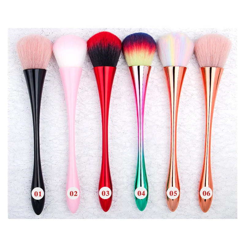 

1 Pc 6 Colors Soft Nail Dust Cleaning Brush Nail Glitter Remover UV Gel Powder Removal Acrylic Nail Brushes Manicure Tools New