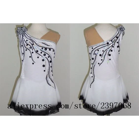 Robe de patinage artistique blanche pour femmes, vêtements de compétition,  livraison gratuite - AliExpress