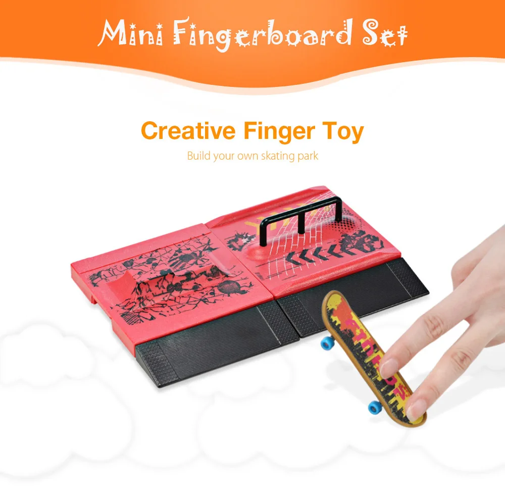 Новый мини-гриль скейт-парк рампы Запчасти для Tech Deck Finger Board Ultimate парки Детские игрушки гриф палец доска D