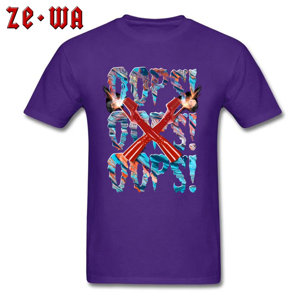 Cute Oops Party T Shirts O Neck 100% Cotton Boy Tees Short Sleeve Labor Day Party Sweatshirts Top Quality Oops purple