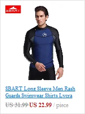 SBART Лонгслив под змеиную кожу трико для серфинга для мужчин лайкра Купальник УФ Защита Windsurf rhguard одежда для плавания футболка для серфинга купальники
