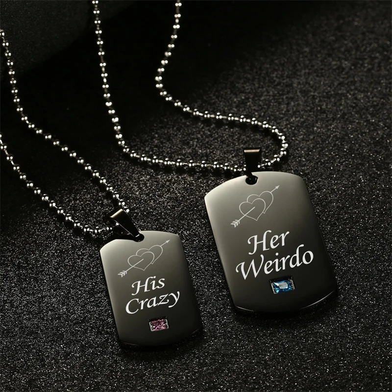 AZIZ-BEKKAOUI-Weirdo-Crazy-Stainless-Steel-Couple-Necklaces-with-Stone-Black-Tag-Pendant-Necklace-Promise-Jewelry (2)
