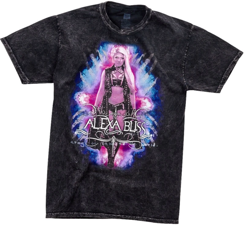 ALEXA BLISS Blissed Off oficial MINERAL WASH camiseta auténtica|Camisetas| -
