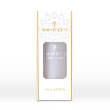 

BORN PRETTY Nail Brush Cleaner Acrylic Liquid Remover 100ml 1Pc Crystal Glass Container Nail Polish UV Gel Nail Art