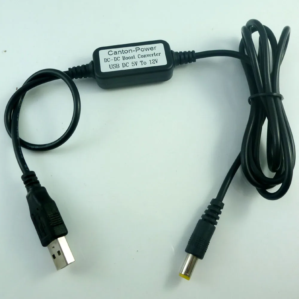 CE036 DC 5 В до 12 В USB к DC 5,5*2,1 мм кабель Boost Conerter Повышающий Модуль питания напряжения для мобильный wi-fi-роутер питания