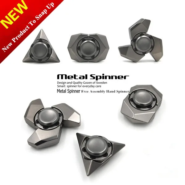 Ручной Спиннер DIY металлический для повседневного использования Tri Spinner из