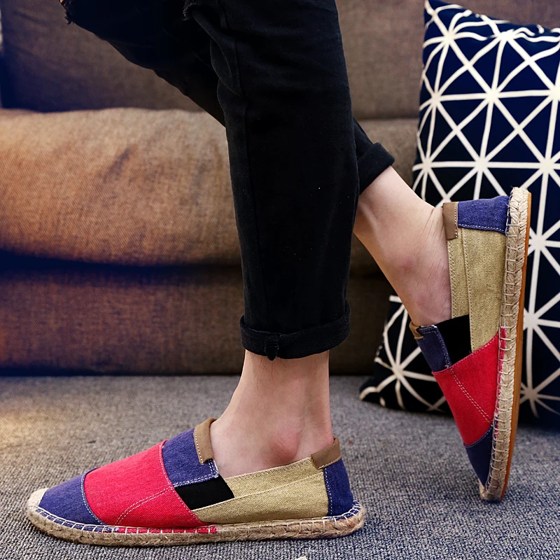 Goodtimeshow Flats Shoes Casual Summer Espadrilles Men Patchwork Shoes Men Loafers Shoes Goodtimeshow Flats Shoes Casual Summer Espadrilles Men Patchwork Shoes Men Loafers Shoes