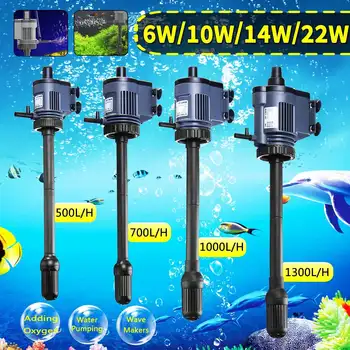 

3 in 1 Submersible Water Fountain Pump Filter 6W-22W Fish Pond Aquarium Water Wave Pump Water Circulate Air Oxygen Increase 220V