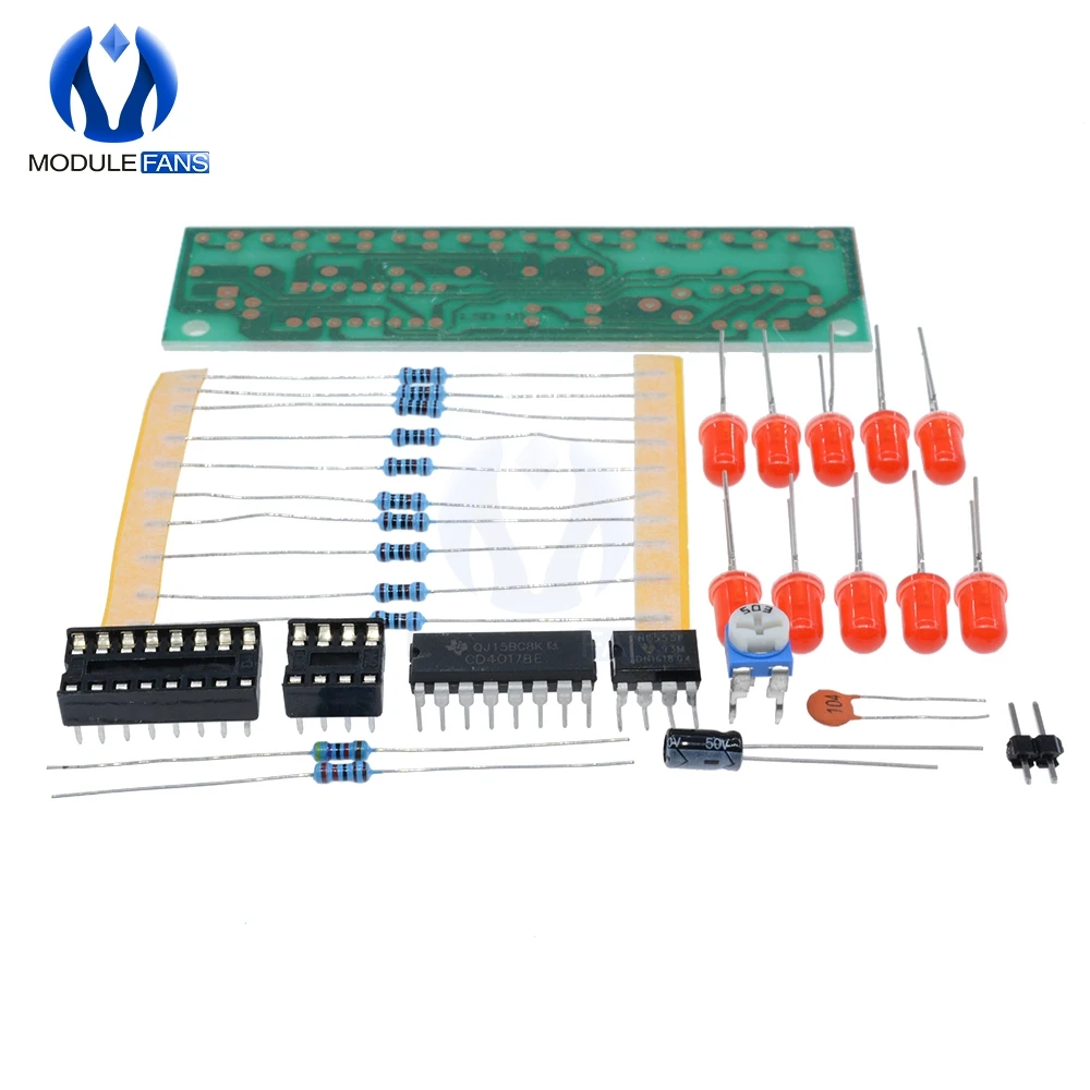 Набор для обучения NE555 + CD4017 светодиодный модуль с мигающими лампами Arduino