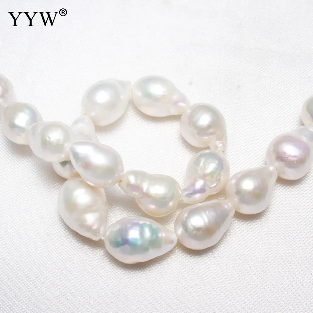 Kaufen Züchteten Barock Süßwasser Perle Perlen Mode Nuggets Natürliche Weiß 9 11mm Loch Ca. 0,8mm, verkauft Pro Ca. 15,5 Inch Strand