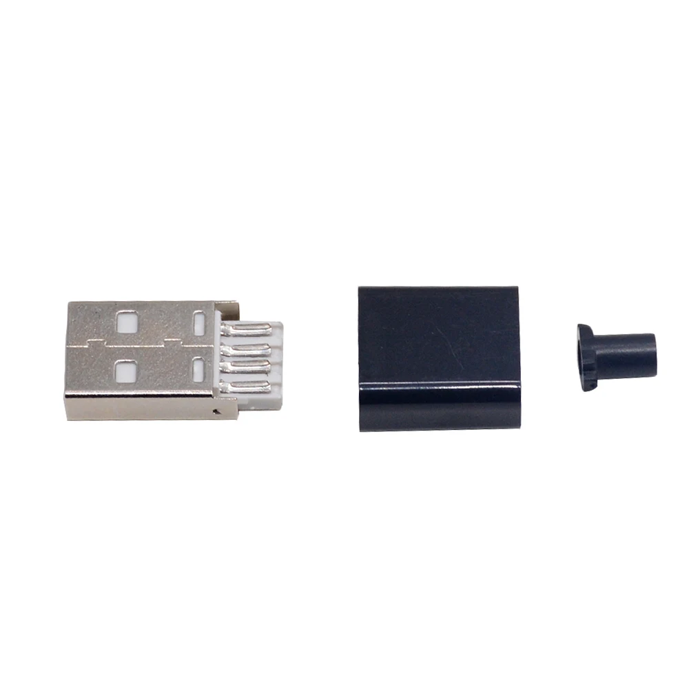 1/5/10 шт. Сваренная головка с разъемом USB комплект из трех частей штепсельная вилка