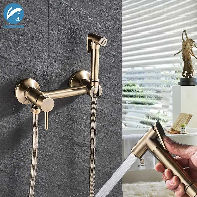 

Antique Bronze Bidet Faucet Shower Faucets Brass Hygienic Shower Spray Airbrush Tap Hot Cold Tap Mixer Toilet Spray Bidet Shower