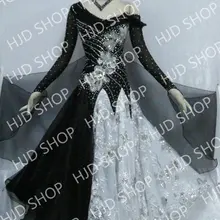 Современное Танго вальс бальных танцев платье, бальное платье из гладкой ткани, стандартный бальный зал платье для танцев Одежда для девочек