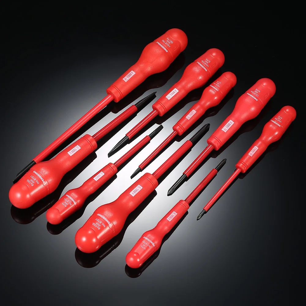 9pcs 1000V multitul Insulated Screwdriver Set bits screw driver