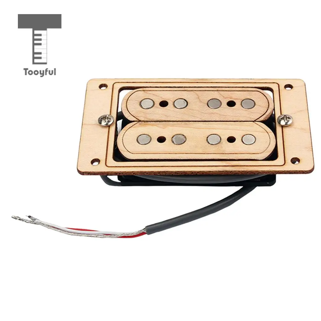 Tooyful ручная рана Humbucker двойной пикап клен дерево для сигары коробка 4 струнные